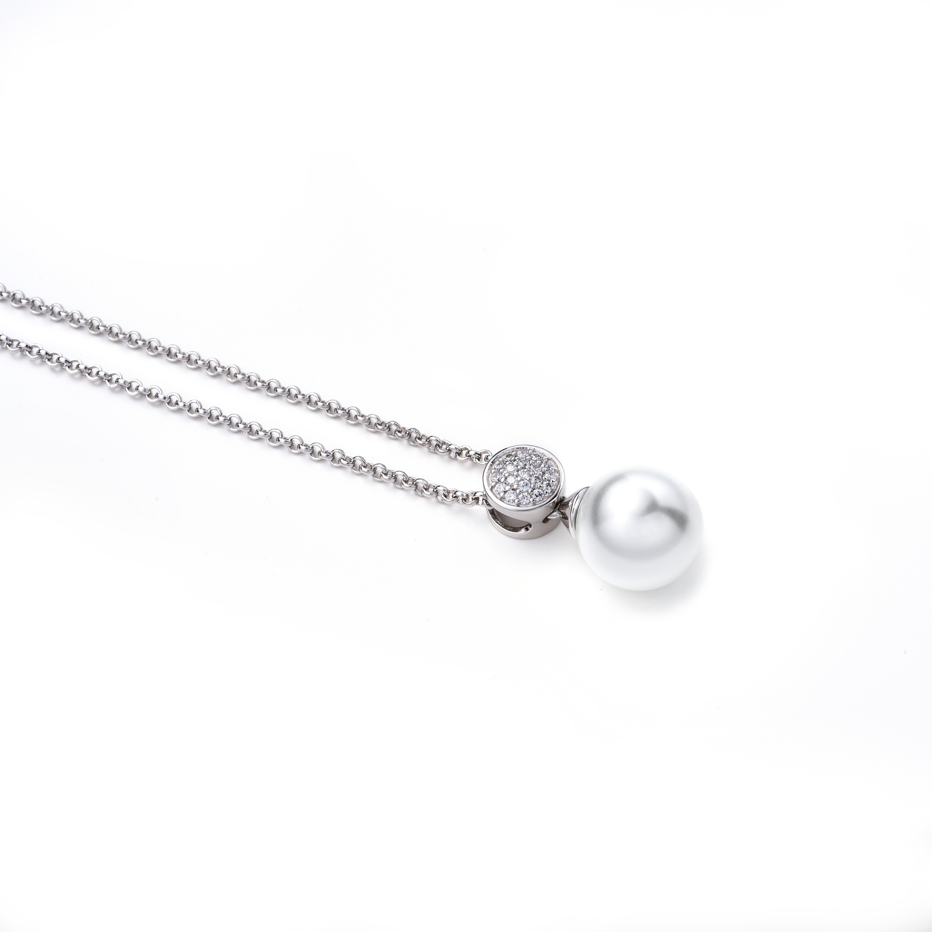 ZINZI Sterling Silver Pearl Pendant White ZIH1151