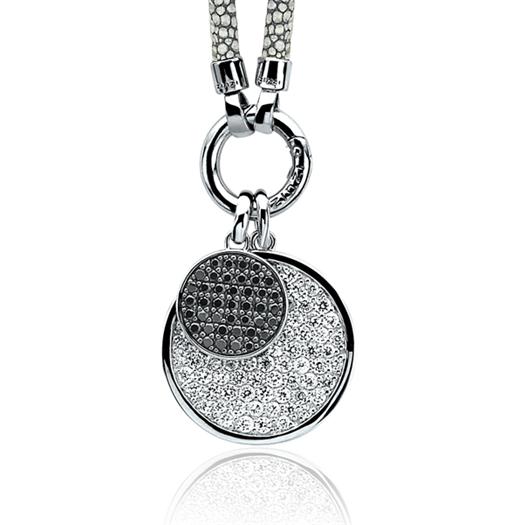 ZINZI Sterling Silver Coin Pendant Black ZIH844Z