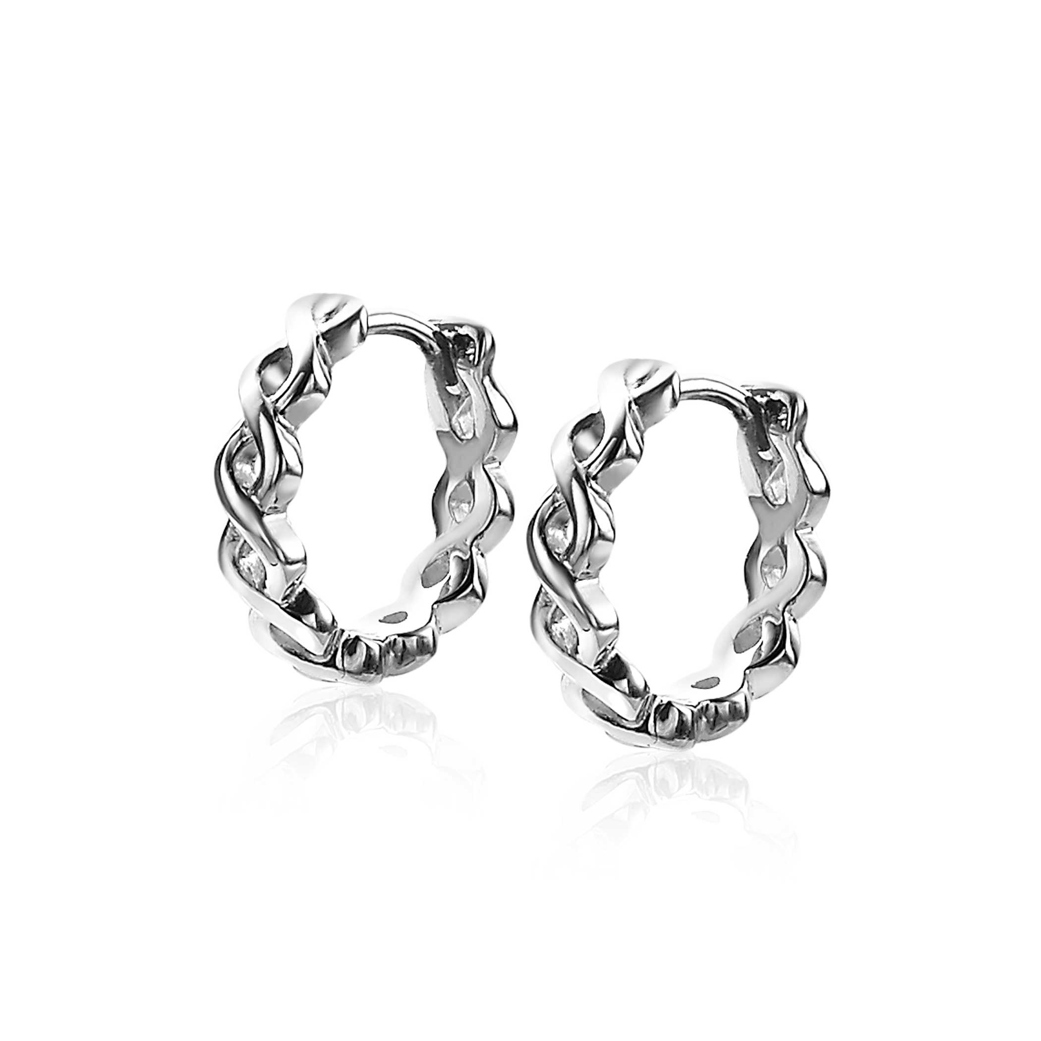 13mm ZINZI Sterling Silver Earrings Infinity ZIO1265