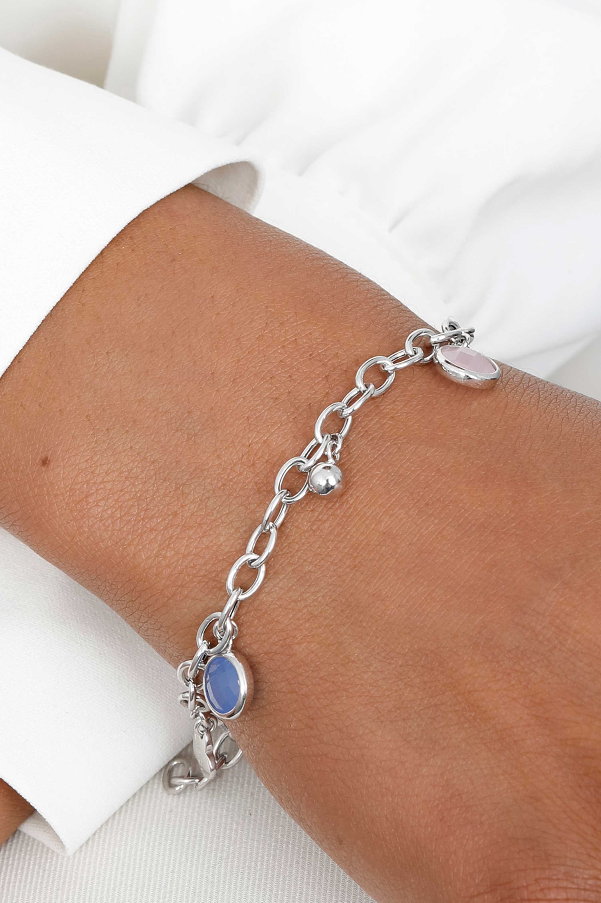 ZINZI Sterling Silver Luxurious Charms Bracelet ZIA2005