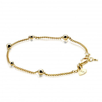 ZINZI Gold Plated Sterling Silver Fantasy Bracelet 17-20cm ZIA987G