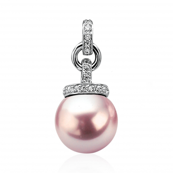 ZINZI Sterling Silver Pearl Pendant Pink ZIH459R