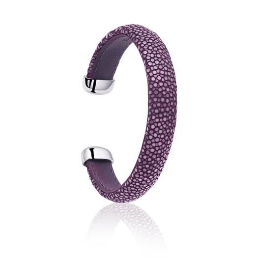 ZINZI Rye Leather Cuff Bracelet Purple one-size ZIA942P