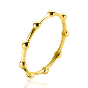 ZINZI Gold 14 karat gold ring with ball design 2.4mm wide ZGR484
