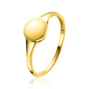 ZINZI 14K Gold Monogram Ring Oval 7mm ZGR406