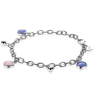 ZINZI Sterling Silver Luxurious Charms Bracelet ZIA2005