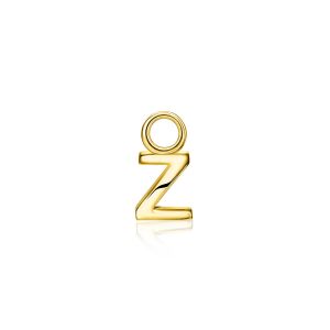 ZINZI Gold Plated Letter Earrings Pendant Z price per piece ZICH2145Z (excl. hoop earrings)