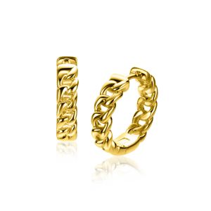 18mm ZINZI gold plated silver hoops gourmet link 18x4.5mm ZIO2595