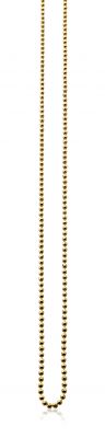 90cm ZINZI Gold Plated Sterling Silver Necklace Beads ZI90BOLG