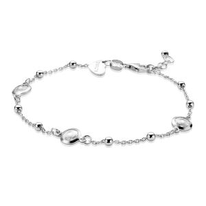 ZINZI Sterling Silver Bracelet Round White 19-21cm ZIA1550