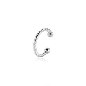 12,5mm ZINZI Sterling Silver Ear Cuff Twisted Tube (price per piece) ZIO-CUFF3