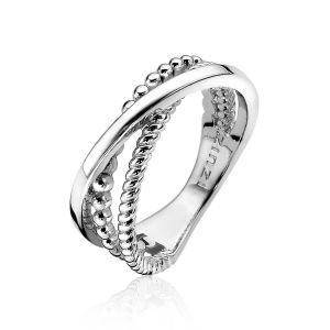 ZINZI Sterling Silver Crossover Ring ZIR1361