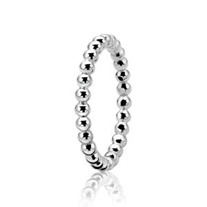 ZINZI Sterling Silver Knuckle Ring Shiny Beads ZIR923K