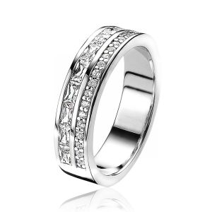 ZINZI Sterling Silver Chic Ring White Zirconia ZIR2118