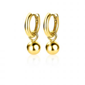 6mm ZINZI Gold Plated Sterling Silver Earrings Pendants Beads ZICH1930G (excl. hoop earrings)