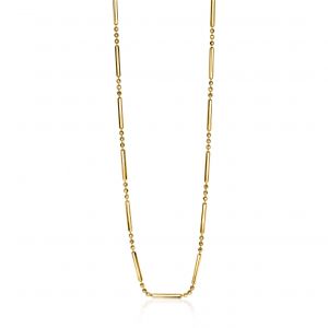 ZINZI Gold Plated Sterling Silver Fantasy Necklace with Bars 40-44cm ZIC1452G