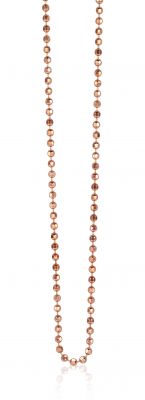 90cm ZINZI Rose Gold Plated Sterling Silver Necklace Beads ZI90BOLR