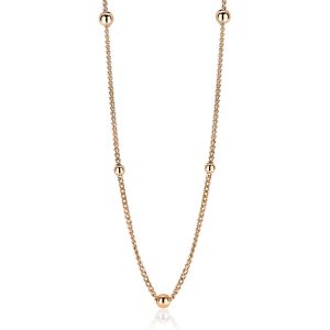 ZINZI Rose Gold Plated Sterling Silver Curb Chain Necklace 45cm ZIC987R