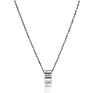 ZINZI Sterling Silver Necklace 45cm Princess Zirconia by Dutch Designer Mart Visser MVC20