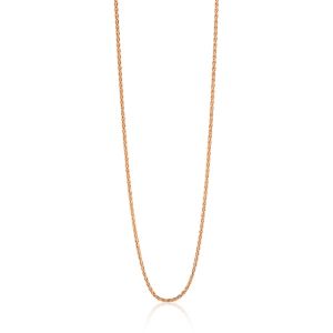 42cm ZINZI Rose Gold Plated Sterling Silver Wheat Chain Necklace ZILC-P42R