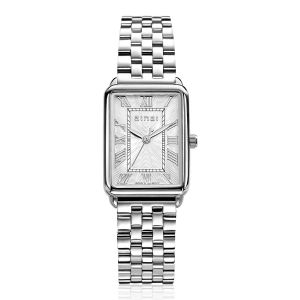 ZINZI Elegance Watch White Dial and Rectangular Case Stainless Steel Chain Strap 28mm  ZIW1906