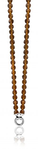 ZINZI Beads Necklace Brown with Sterling Silver Clasp ZIC401BB-S