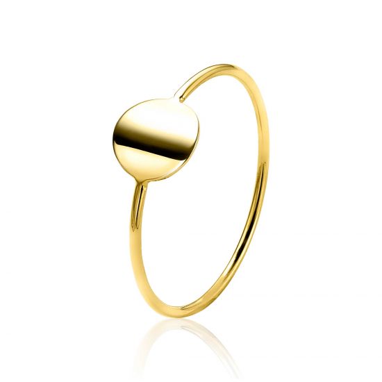 ZINZI 14K Gold Ring Round ZGR215