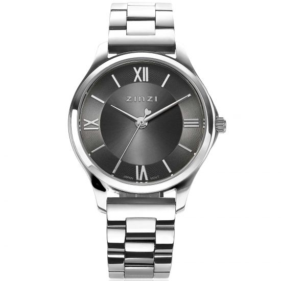 ZINZI Classy Mini Watch 30mm Grey Dial Stainless Steel Case and Strap ZIW1224