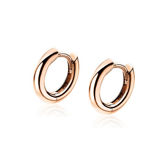 12mm ZINZI Rose Gold Plated Sterling Silver Hoop Earrings width 2mm ZIO194R