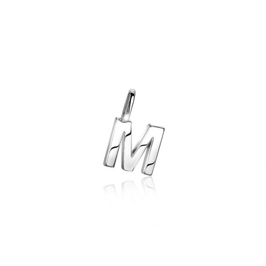 ZINZI Sterling Silver Letter Pendant M ZIH2140M