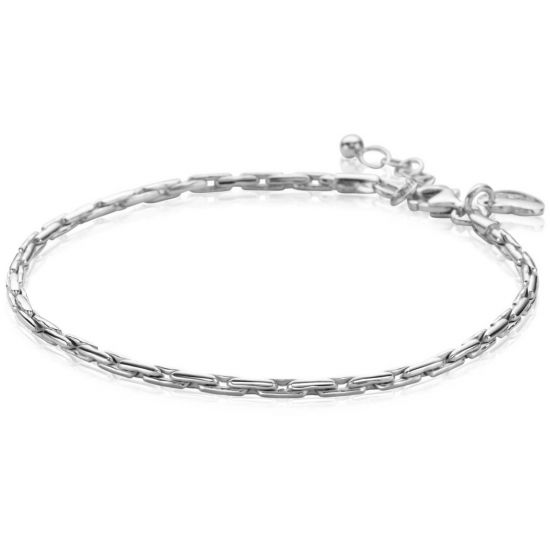 ZINZI silver link bracelet 2.3mm wide 18-21cm ZIA2648