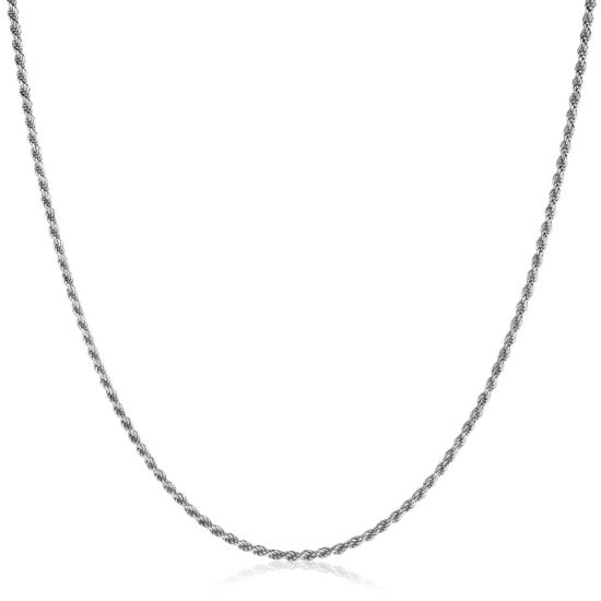 42cm ZINZI Sterling Silver Rope Necklace ZILC-K42