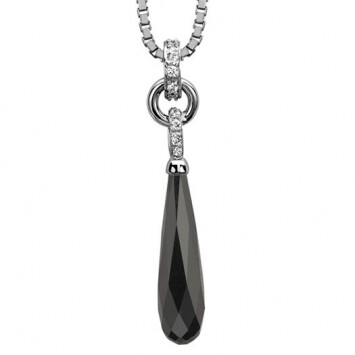 ZINZI Sterling Silver Drop Pendant Black ZIH962Z