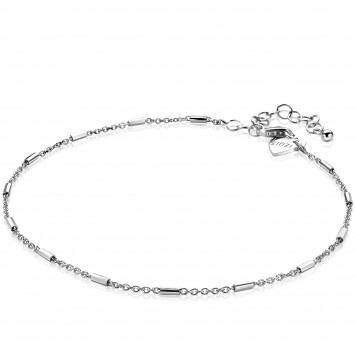 ZINZI Sterling Silver Chain Anklet Bars 23+4cm ZIE1648