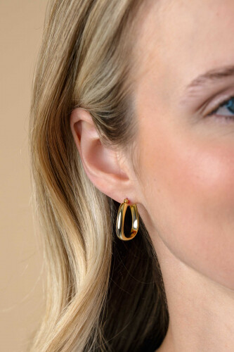 22mm ZINZI gold plated silver hoops in trendy bag shape with smooth tube 4mm wide and convenient top closure ZIO2606G