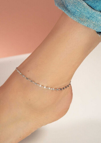 ZINZI Sterling Silver Fantasy Anklet Twisted 23+4cm ZIE1458