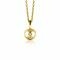 9mm ZINZI gold plated silver Gemini zodiac sign pendant set with white zirconias ZIHY-TWE (without necklace)