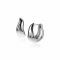 15mm ZINZI silver hoops organically shaped 6.5mm wide with luxury hinge closure ZIO2609