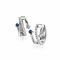 16mm ZINZI silver multi-look hoop earrings with 3 rows, set with blue gemstones and white zirconias 10mm wide with luxury hinge closure ZIO2646B
