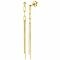 85mm ZINZI Gold Plated Sterling Silver Earrings Double Chain and Paperclip Chain ZIO2262G