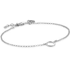 ZINZI Sterling Silver Bracelet with Open Circle 16,5-19cm ZIA2523