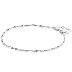 ZINZI Sterling Silver Chain Bracelet with Shiny Arrow-shaped Chains width 1,5mm 17,5-20cm ZIA2414