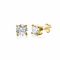 3mm ZINZI 14K Gold Stud Earrings White Zirconia in Prong Setting ZGO385