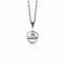 9mm ZINZI silver Libra zodiac sign pendant set with white zirconias ZIH-WEE (without necklace)