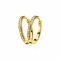 24mm ZINZI Gold Plated Sterling Silver Hoop Earrings White Zirconias width 3mm ZIO192Y