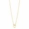 ZINZI Gold Plated Sterling Silver Necklace with Open Circle 40-45cm ZIC2523G