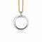 21mm ZINZI Sterling Silver Round Pendant White ZIH2061