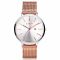 ZINZI Retro Watch Silver and Rose Gold Colored Dial Silver Colored Case and Rose Gold Colored Mesh Strap 38mm  ZIW412MR