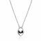 ZINZI silver link necklace with heart-shaped lock pendant 18mm wide 42-45 cm ZIC2673