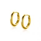 12,5mm ZINZI 14K Gold Hoop Earrings Small Round Tube 1,8mm width ZGO433